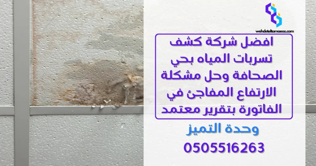 كشف تسربات المياه بحي الصحافة