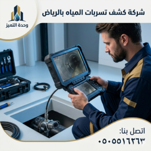 شركة كشف تسربات المياه بالرياض | وحدة التميز لكشف التسربات وعزل الأسطح بالرياض فحص أنابيب الصرف الصحي وكاميرا المجاري
