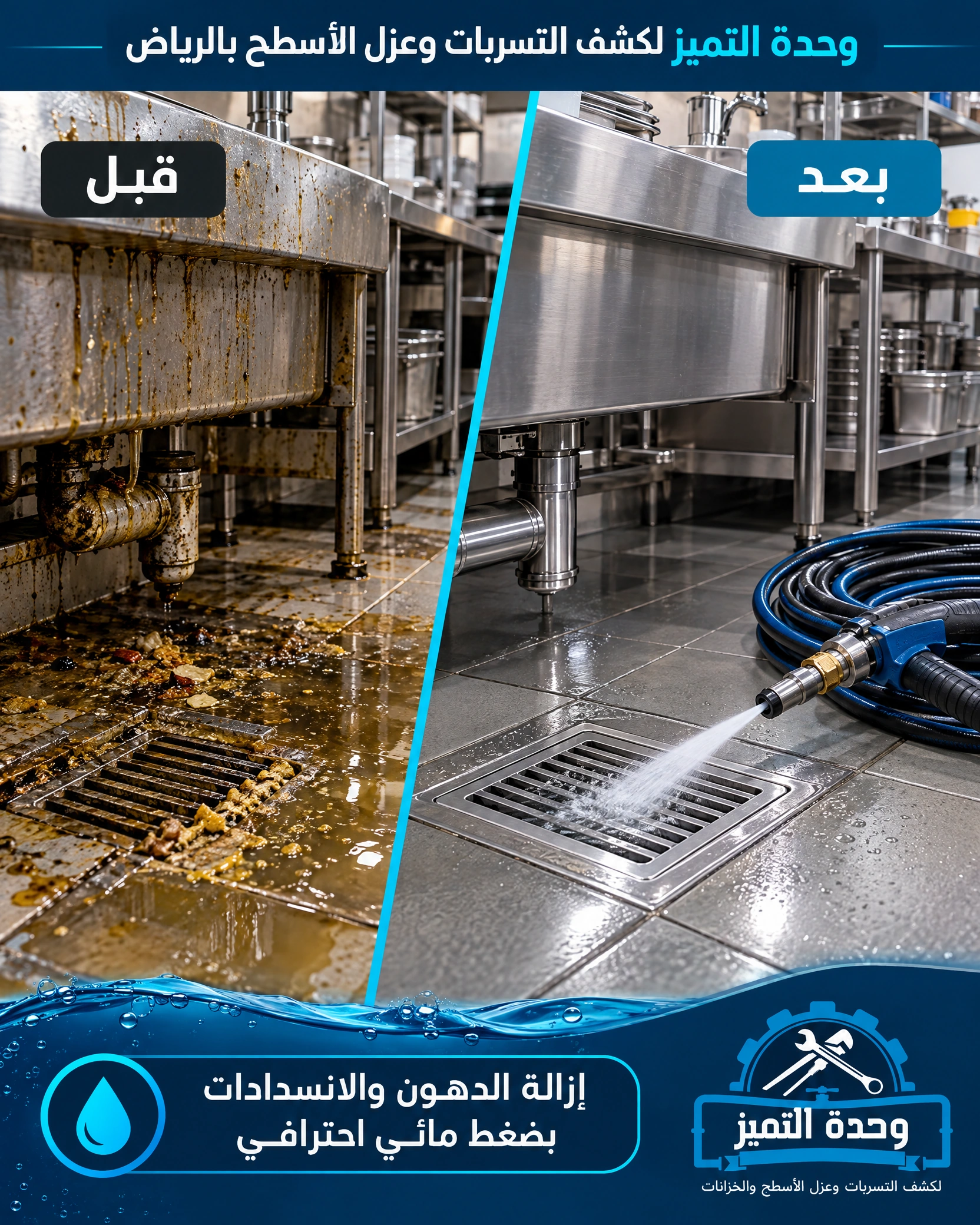 تسليك مجاري بجهاز الضغط المائي تسليك مجاري بجهاز الضغط المائي