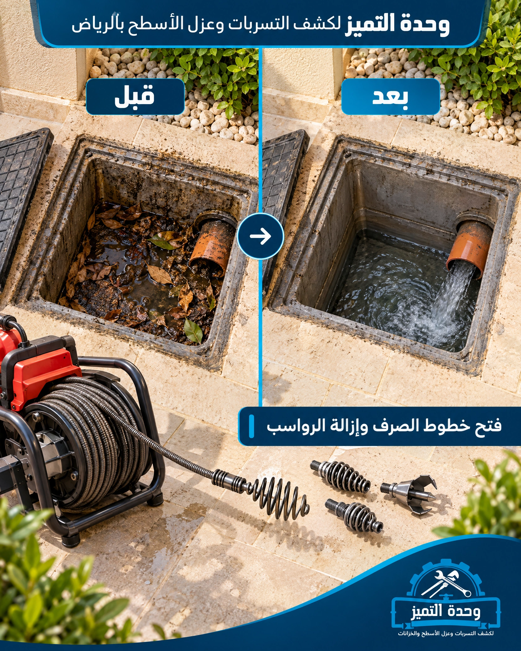 تسليك مجاري باللولب اليدوي تسليك مجاري باللولب اليدوي